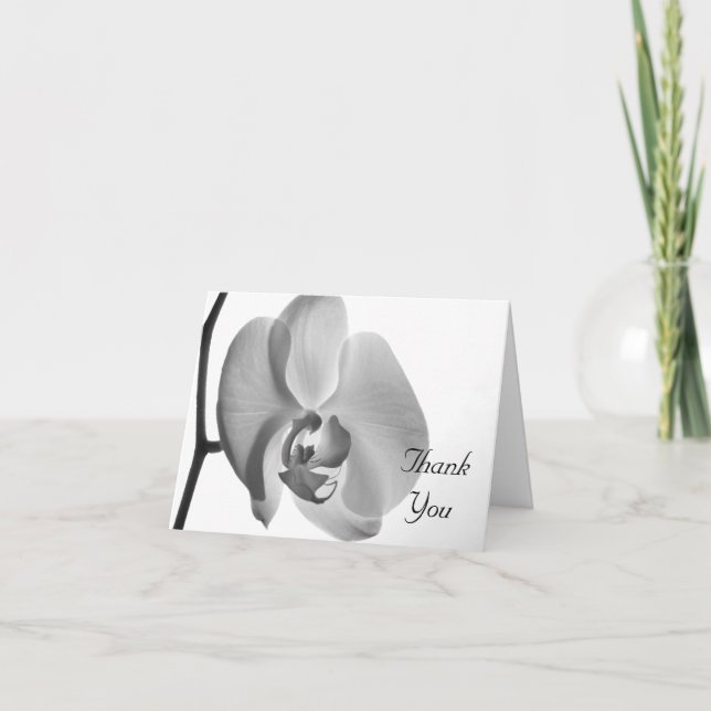 White Orchid Wedding Bridesmaid Thank You (Front)