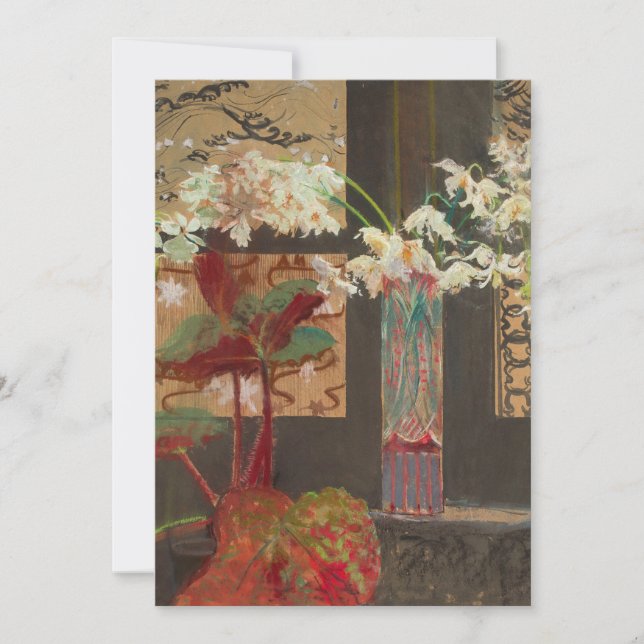 White Orchids and a Peony | Leon Wyczółkowski (Front)