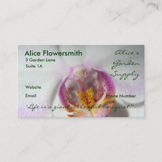 White Orchids business cards