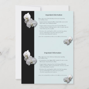 White Orchids Information Sheet Invitation