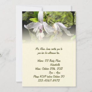White Orchids Invitation