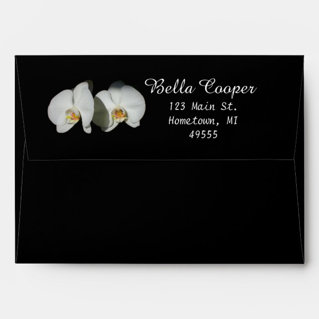 White Orchids -quiet moments Envelope (Back (Top Flap))