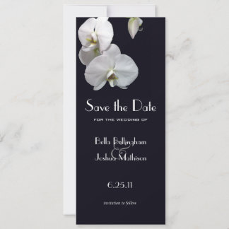 White Orchids Save the Date Announcement