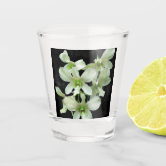 White Orchids Shot Glass