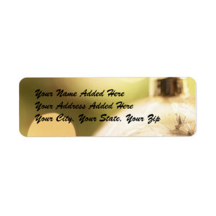 White Ornament Return Address Labels