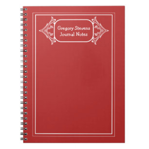 White Ornamental Framed Notebook