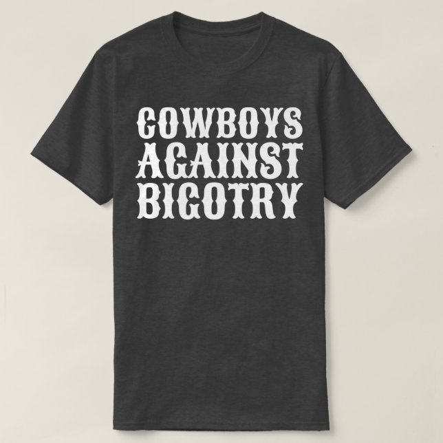White Orville Peck Cowboys Against Bigotry Lyrics  T-Shirt (Design Front)