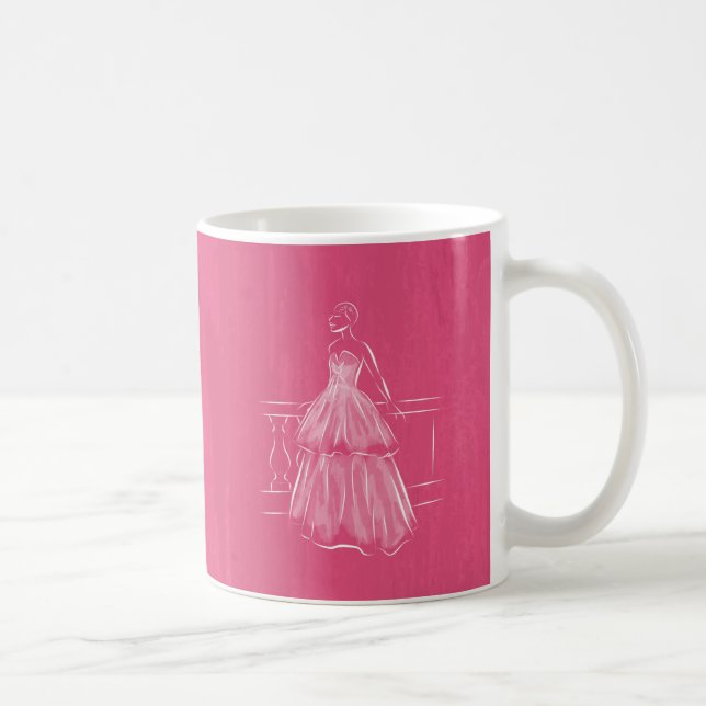 White Out Negative Space Gown Coffee Mug (Right)