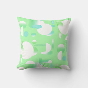 White Oval Circle Shapes Pattern Cushion Pillow