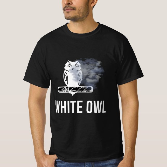 White Owl Cigarillos Retro Classic Habanos Sa Prem T-Shirt (Front)