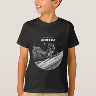 White P Washington Ski Skiing Skier T-Shirt