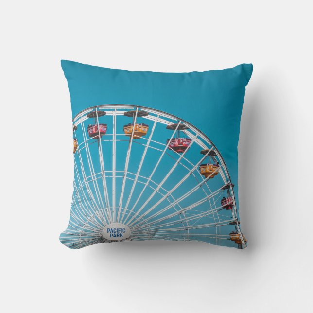 White Pacific Park ferris wheel Cushion (Front)