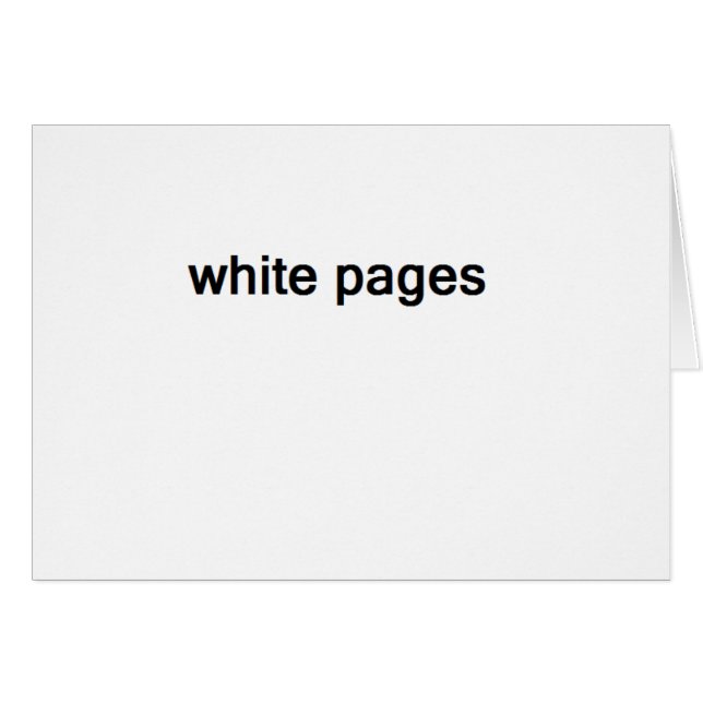 white pages (Front Horizontal)