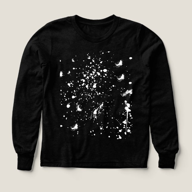 White Paint Splash Graphic Stain White Ink Splat (Design Front)