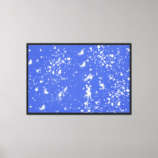 White Paint Splash Graphic Stain White Ink Splat Canvas Print