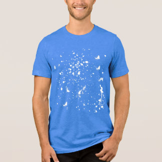 White Paint Splash Graphic Stain White Ink Splat Tri-Blend Shirt