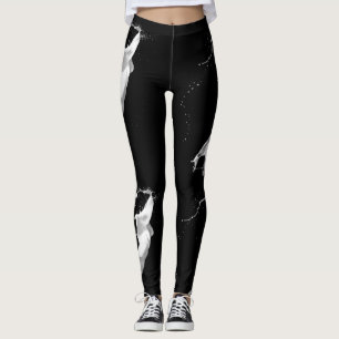 White Paint Splash Leggings