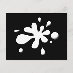 White Paint Splodge Postcard