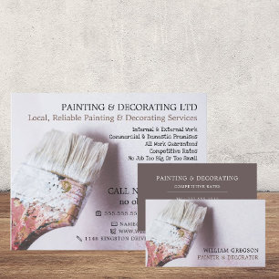White Paintbrush, Painter & Decorator Business Card