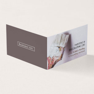 White Paintbrush, Painter & Decorator Photo Business Card