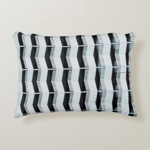 White painted building decorative cushion