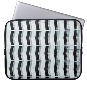 White painted building laptop sleeve