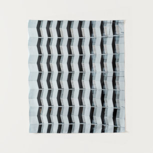 White painted building tapestry