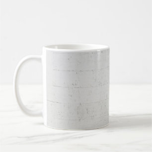 White painted concrete wall concrete coffee mug