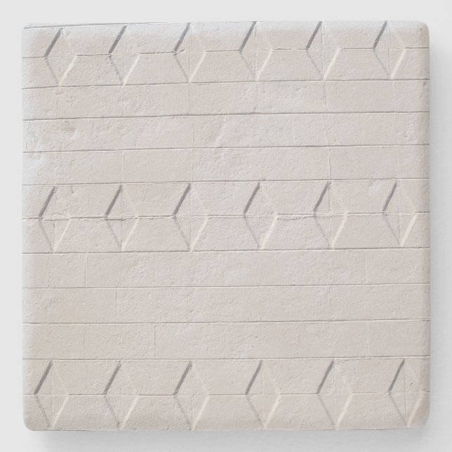 White Painted Textured Wall, Square coaster (Front)