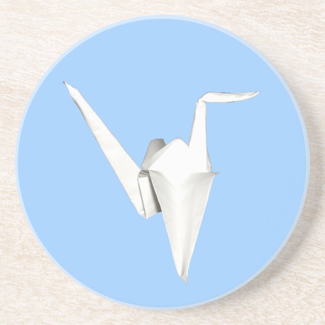 White Paper Crane Coaster (Front)