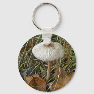 White Parasol Mushroom Coordinating Items Key Ring
