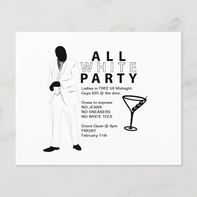White Party Flyer (Front)