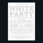 White Party Invitation<br><div class="desc">Invite your friends to a White Party with this sophisticated and modern invitation.</div>