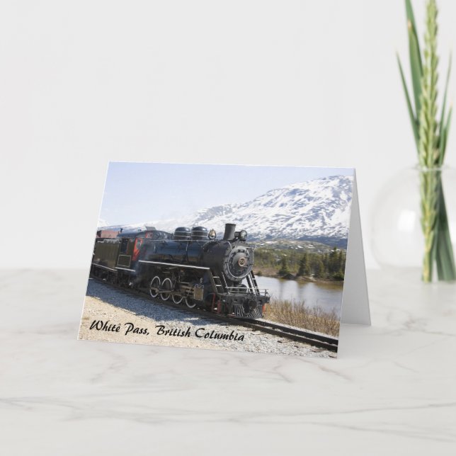 White Pass Train in Snow Greeting Card (Front)