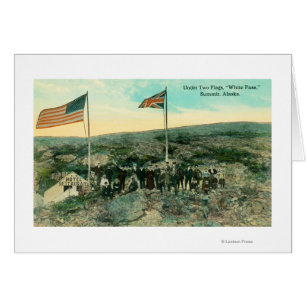 White Pass with Russian and American Flags