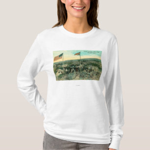 White Pass with Russian and American Flags T-Shirt