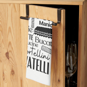 White Pasta  Tea Towel