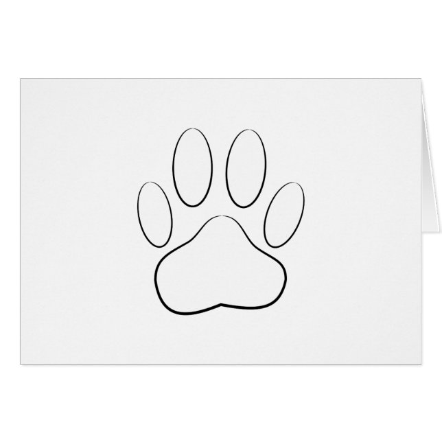 White Paw Print (Front Horizontal)