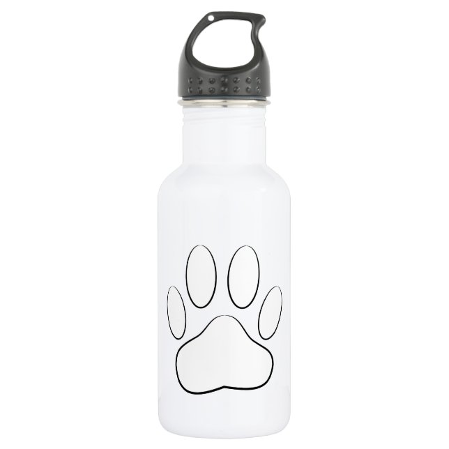 White Paw Print 532 Ml Water Bottle (Front)