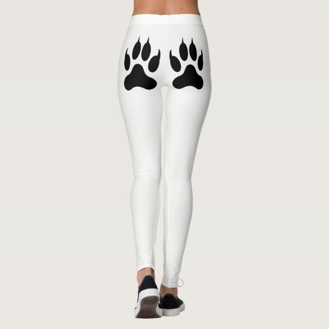 White paw print leggings (Back)