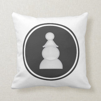 White Pawn Chess Cushion