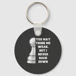 White Pawn Chess Strength Resilience Strategy Powe Key Ring