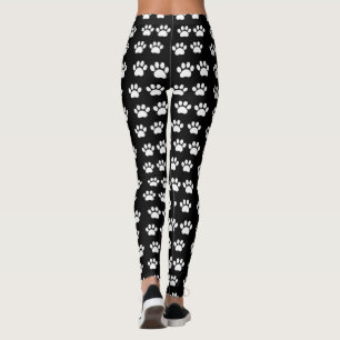 White PawPrints All-Over Print Leggings