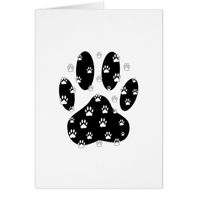 White Paws On Black Paw Print (Front)