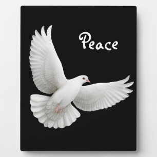 White Peace Dove Customisable Plaque