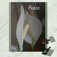 White Peace Lily Botanical Floral Photographic