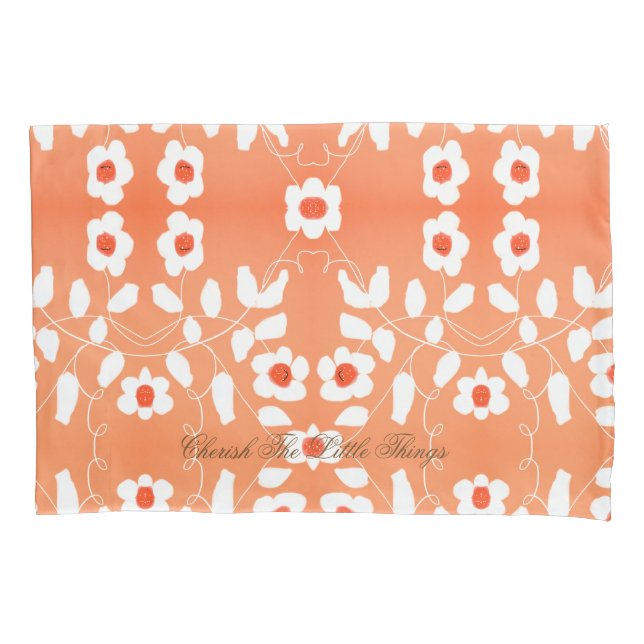 White Peach And Orange Pillowcase (Front-Left)