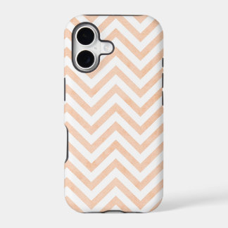 White Peach Chevrons iPhone 7 Plus, Tough