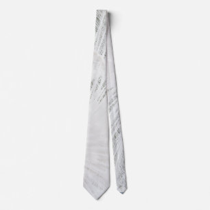 White Peacock beautiful feathers Tie