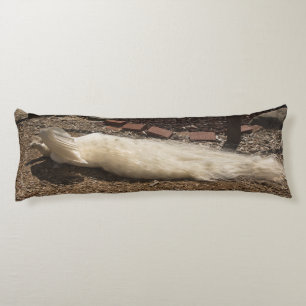 White peacock body cushion